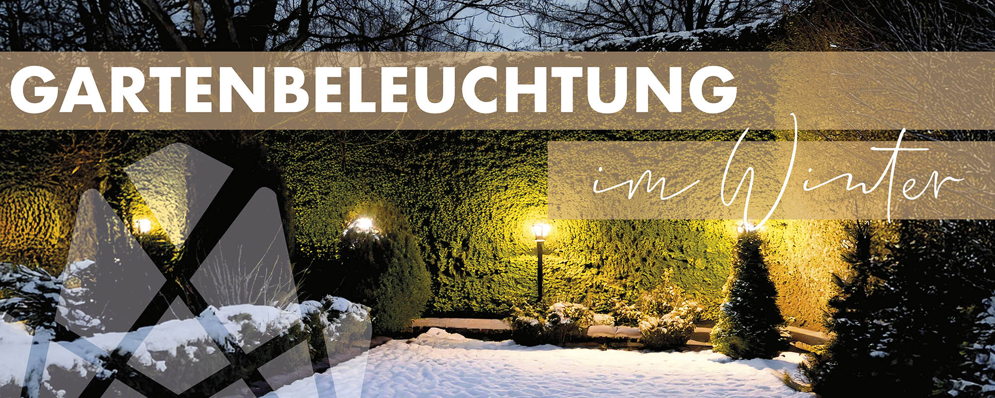 Gartenbeleuchtung im Winter